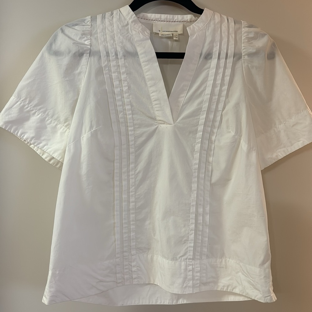 Anthropologie White Blouse